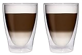 6x 280ml XL doppelwandige Latte Macchiato-Gläser / Cocktailgläser / Eistee-Gläser / Saft- und Wassergläser – 6x 280ml edle Thermogläser mit Schwebeeffekt von Feelino, 6x 280ml - 3