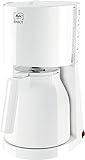 Melitta, Filterkaffeemaschine mit Thermkanne, Patentierter Aromaselector, Automatische Endabschaltung, Weiß, ENJOY Therm, 214433