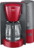 Bosch TKA6A044 Kaffeemaschine ComfortLine, Aromaschutz-Glaskanne, automatisch Endabschaltung wählbar in 20/40/60 minuten, 1200 W, rot / anthrazit - 2