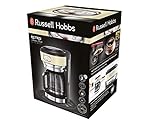 Russell Hobbs Retro Vintage 21702-56 Glas-Kaffeemaschine 1000 W, 1.25 l mit  stylischer Brüh- und Warmhalteanzeige, Brausekopftechnologie, creme - 2