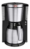 Melitta Look Therm DeLuxe 101114 Kaffeefiltermaschine (1000 W, Aromaselector, Kalkschutz) schwarz/edelstahl