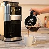 Ultratec Kaffeemaschine / Kaffee-Vollautomat mit Mahlwerk und Timerfunktion, Edelstahl/Schwarz - 3