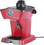 Rosenstein & Söhne Kaffeemaschine: Dampfdruck-Siebträger-Espressomaschine ES-800.retro mit Aufschäumer (Siebträgermaschine)