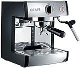 Graef ES702EU01 Siebträger-Espressomaschine, 1410 W, 16 Bar, Schwarz-matt/edelstahl