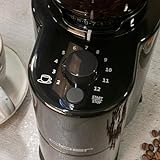 Cloer 7520 elektrische Kaffeemühle mit Kegelmahlwerk für 2-12 Tassen und 300 g Kaffeebohnen, 150 W, verstellbarer Mahlgrad, schwarz - 4