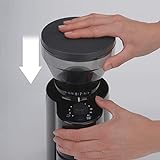 Cloer 7520 elektrische Kaffeemühle mit Kegelmahlwerk für 2-12 Tassen und 300 g Kaffeebohnen, 150 W, verstellbarer Mahlgrad, schwarz - 7