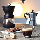 Amazy manuelle Kaffeemühle mit Keramikmahlwerk – Für feinsten, frischgemahlenen Kaffee (Braun) - 4
