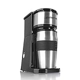 cleanmaxx 06448 Single-Kaffeemaschine Edelstahl, inklusive Thermobecher