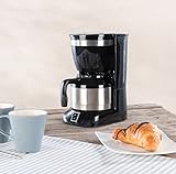 Rosenstein & Söhne Filter Kaffeemaschinen: Filterkaffee-Maschine mit Isolierkanne, 1 Liter, 8 Tassen, 800 Watt (Kaffeemaschine mit Warmhalter) - 5