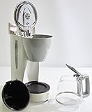 Melitta M 720-1/1 Single5 Kaffeefiltermaschine -Glaskanne mit Tassenskalierung -Tropfstopp weiß/grau - 5