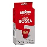 Lavazza Kaffee Qualita Rossa, gemahlen, Filterkaffee, Espresso für Cappuccino und Latte Macchiato, 500g