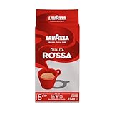 Lavazza Kaffee Qualita Rossa, gemahlen, Filterkaffee, 250g, Espresso für Cappuccino und Latte Macchiato