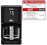 Krups KM6008 Smart'n Light Filterkaffeemaschine | intuitives Display | 1,25 L Fassungsvermögen für bis zu 15 Tassen Kaffee | Auto-Off-Funktion | Anti-Tropf System | 24-Stunden-Timer | Schwarz - 3