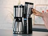 Melitta 1025-18 Look V Timer Filter-Kaffeemaschine mit Thermo-Kanne und Timerfunktion, 1080, abnehmbaren Wassertank und Entkalkungsprogramm, 1.25 liters, schwarz - 3