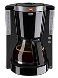 Melitta 1011-04, Filterkaffeemaschine mit Glaskanne, AromaSelector, schwarz Kaffeemaschine LOOK IV SELECTION, Kunststoff, 1.2 liters