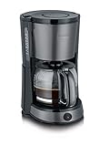 SEVERIN KA 9543 Kaffeemaschine (Für gemahlenen Filterkaffee, 10 Tassen, Inkl. Glaskanne) edelstahl/schwarz