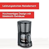 SEVERIN KA 9543 Kaffeemaschine (Für gemahlenen Filterkaffee, 10 Tassen, Inkl. Glaskanne) edelstahl/schwarz - 2