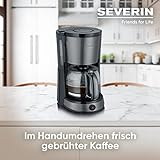 SEVERIN KA 9543 Kaffeemaschine (Für gemahlenen Filterkaffee, 10 Tassen, Inkl. Glaskanne) edelstahl/schwarz - 3