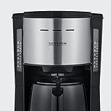 SEVERIN KA 9251 Filterkaffeemaschine mit Thermokanne, ca. 1.000 W, bis 8 Tassen, Schwenkfilter 1 x 4 mit Tropfverschluss, automatische Abschaltung, Durchbrühdeckel - 5