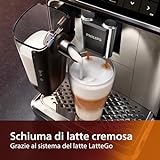 Philips 5400 Serie EP5447/90 Kaffeevollautomat, 12 Kaffeespezialitäten (LatteGo Milchsystem) Matt-Schwarz/Verchromte Arena - 3