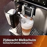 Philips 5400 Serie EP5447/90 Kaffeevollautomat, 12 Kaffeespezialitäten (LatteGo Milchsystem) Matt-Schwarz/Verchromte Arena - 5