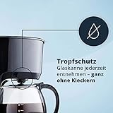 KHG KA-128S Filter-Kaffeemaschine inkl. Glaskanne, Permanentfilter & Warmhaltefunktion, schwarz, 1,25 Liter 750 Watt - 3