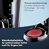 KHG KA-128S Filter-Kaffeemaschine inkl. Glaskanne, Permanentfilter & Warmhaltefunktion, schwarz, 1,25 Liter 750 Watt - 4