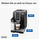 De’Longhi Dinamica ECAM 350.50.B Kaffeevollautomat mit LatteCrema Milchsystem, Cappuccino, Espresso & Kaffee auf Knopfdruck, 2-Tassen-Funktion, Großer 1,8 L Wassertank, schwarz - 8