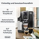 De’Longhi Dinamica Plus ECAM 370.70.B Kaffeevollautomat mit LatteCrema Milchsystem, Cappuccino & Espresso auf Knopfdruck, 3,5 Zoll TFT Touchscreen Farbdisplay, Kaffeekannen-Funktion, schwarz - 2