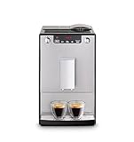 Melitta Caffeo Solo E950-103 Schlanker Kaffeevollautomat mit Vorbrühfunktion | 15 Bar | LED-Display | höhenverstellbarer Kaffeeauslauf | Herausnehmbare Brühgruppe |Silber