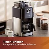 Philips Grind und Brew HD7769/00 Filterkaffeemaschine (mit Mahlwerk, Timer, doppeltes Bohnenfach) edelstahl/schwarz - 4
