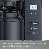 Melitta AromaFresh 1021-13 AMAZON EXKLUSIV Filter-Kaffeemaschine mit Therm-kanne und integriertem Mahlwerk, ca. 10 Tassen, pure black - 3